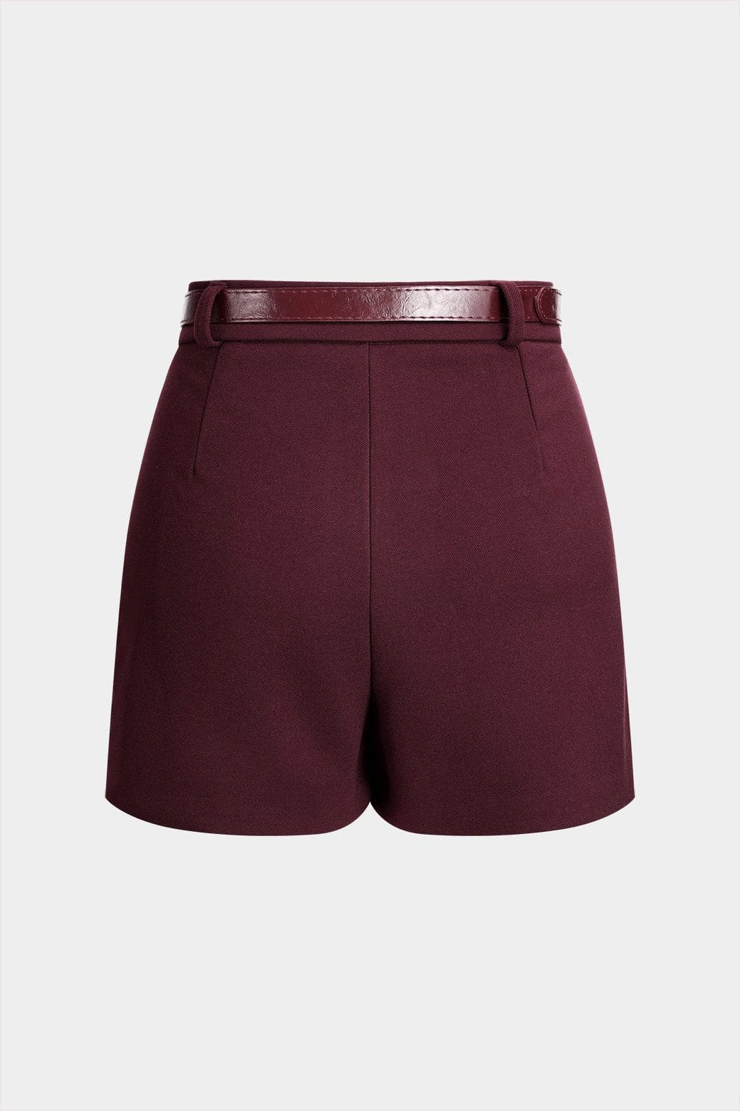 Short taille haute bordeaux vue arrière douceur