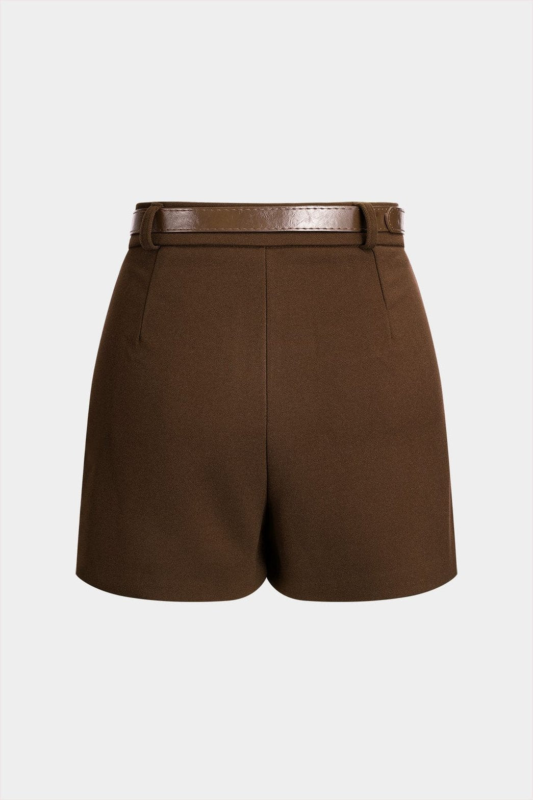 Short taille haute bordeaux porté vague