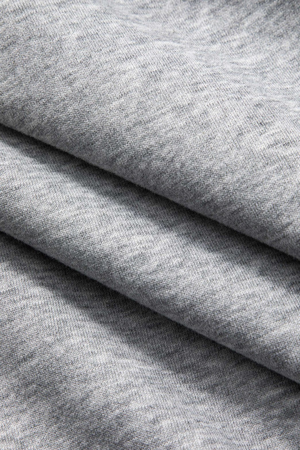 Sweatshirt gris col asymétrique vue d'ensemble vague