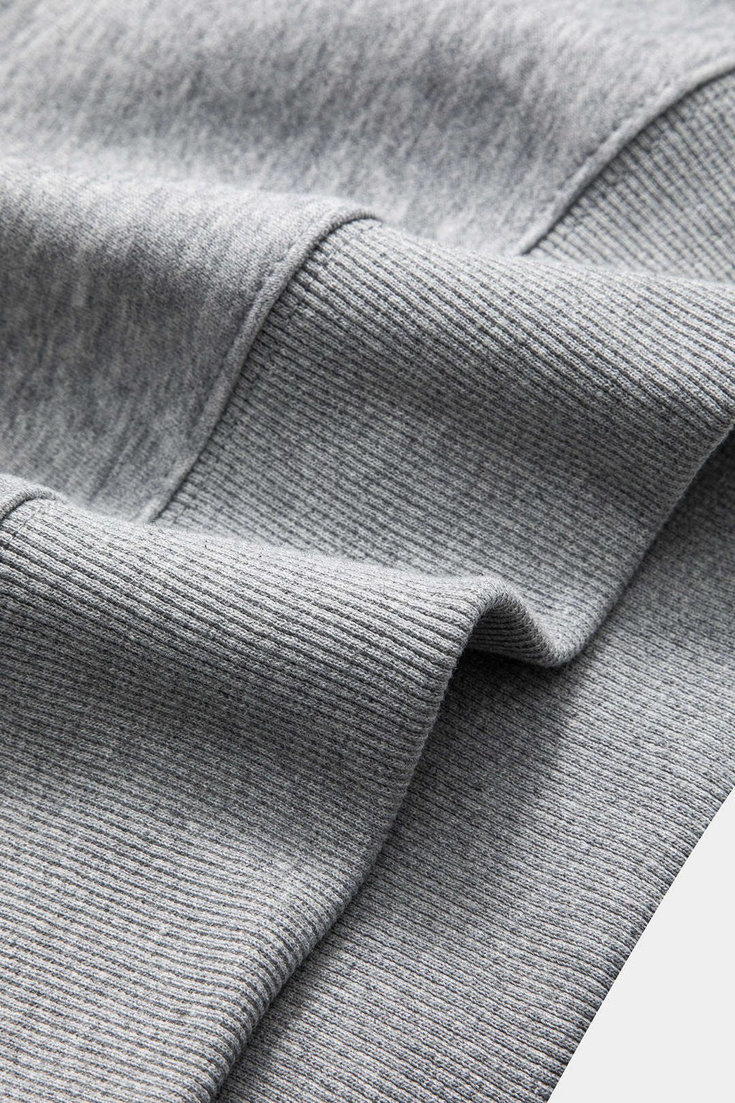 Sweatshirt gris col asymétrique détail col nuage