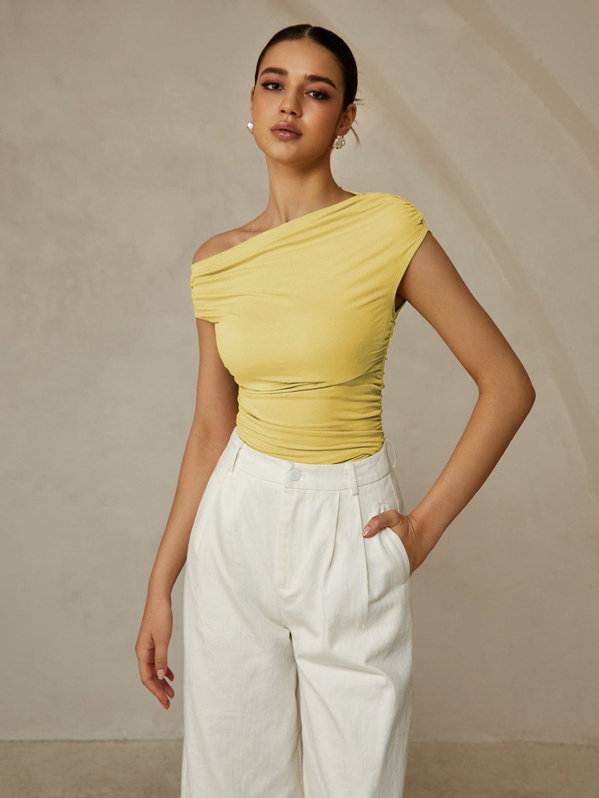 Haut asymétrique décontracté apaisant