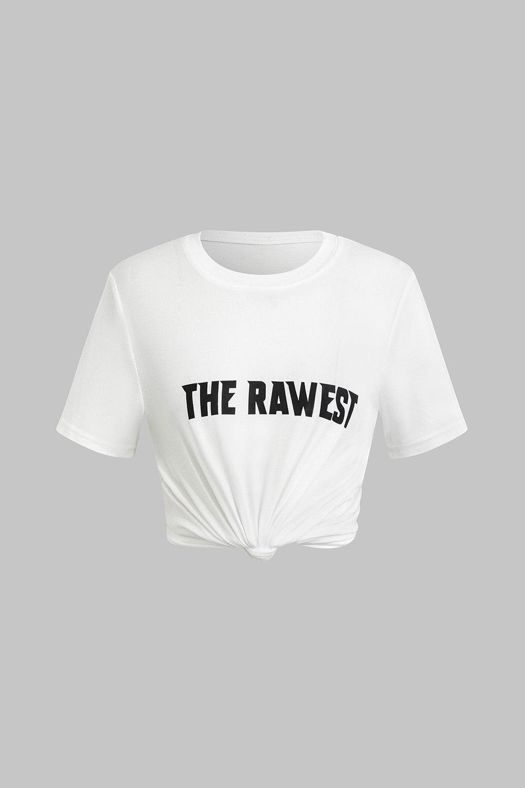 T-shirt blanc message imprimé vue de face soleil