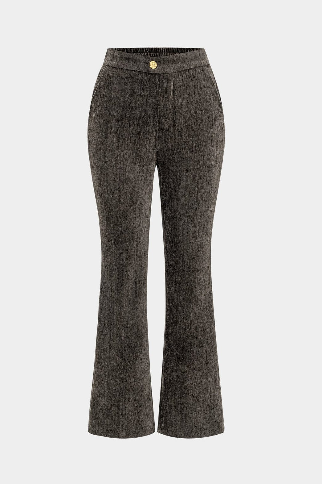 Pantalon velours évasé vue latérale grâce