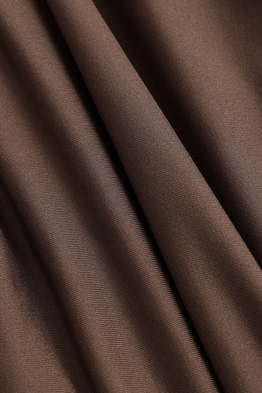 Top asymétrique drapé marron vue de dos étoile