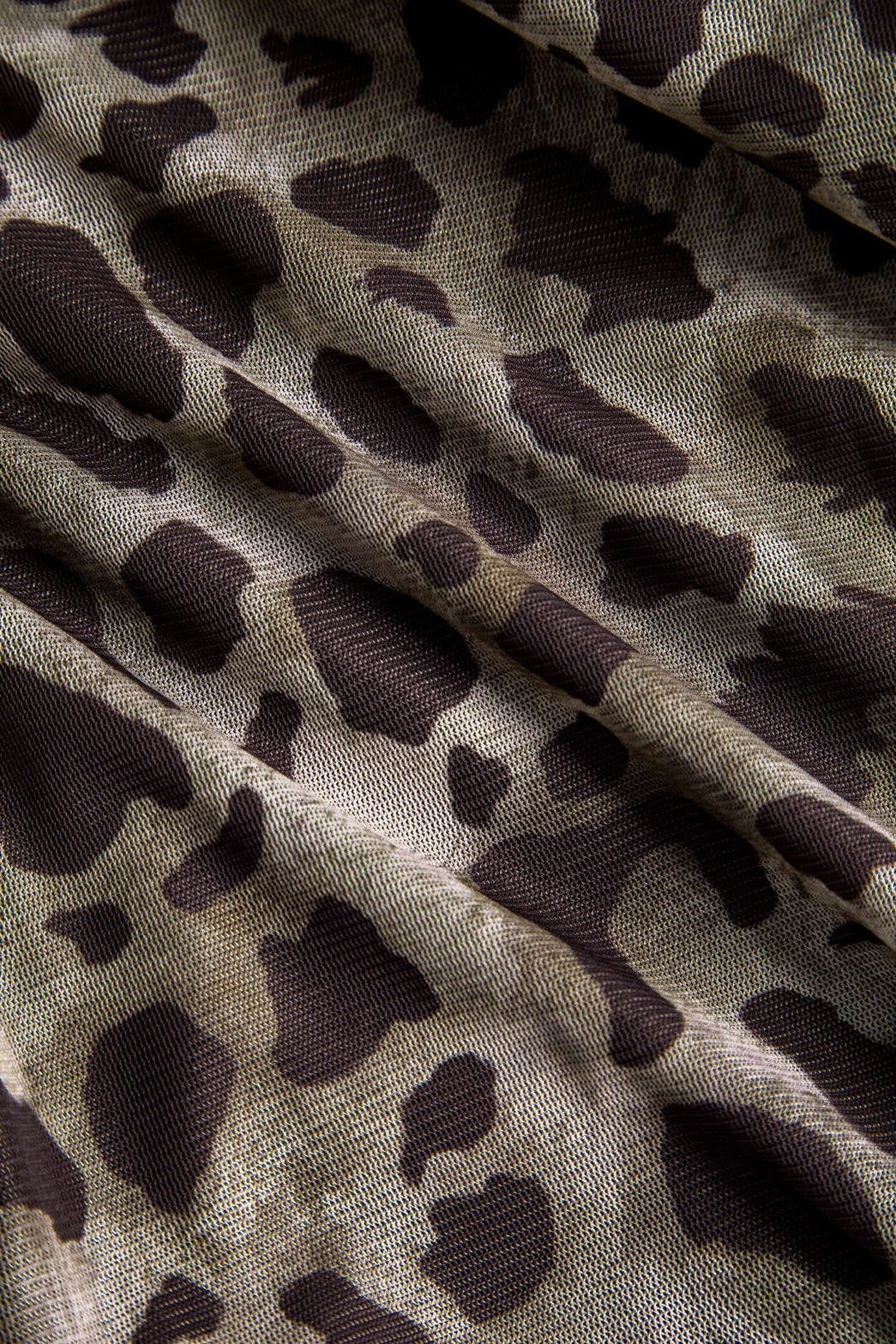 Top asymétrique léopard détail tissu nuage