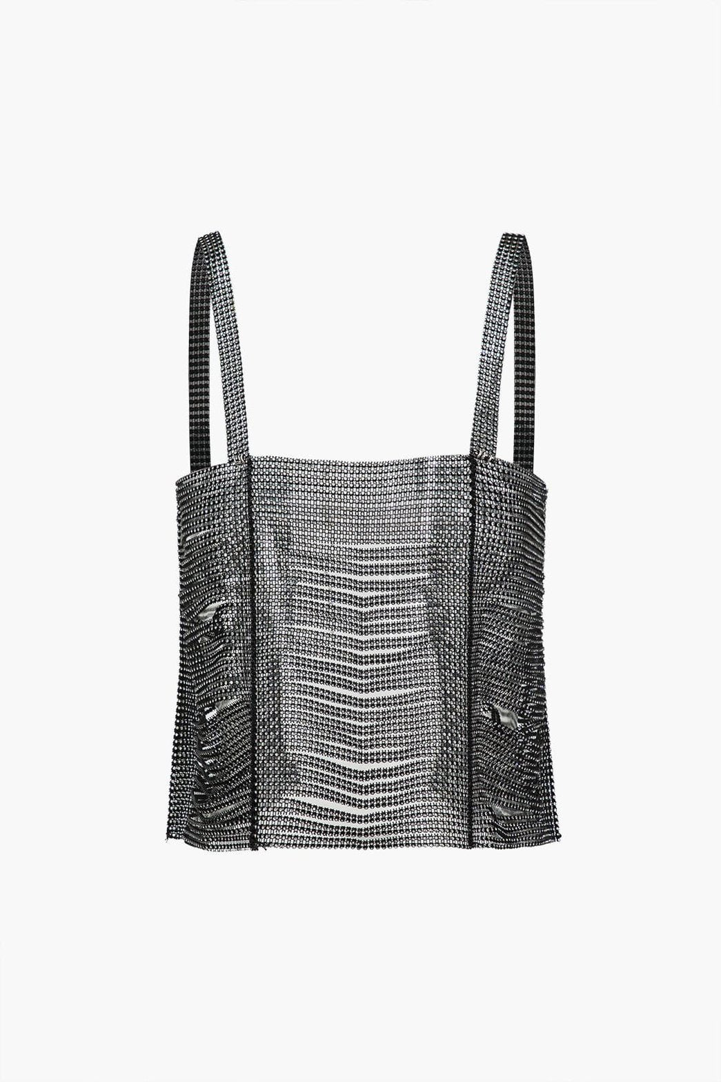 Top résille à strass glamour