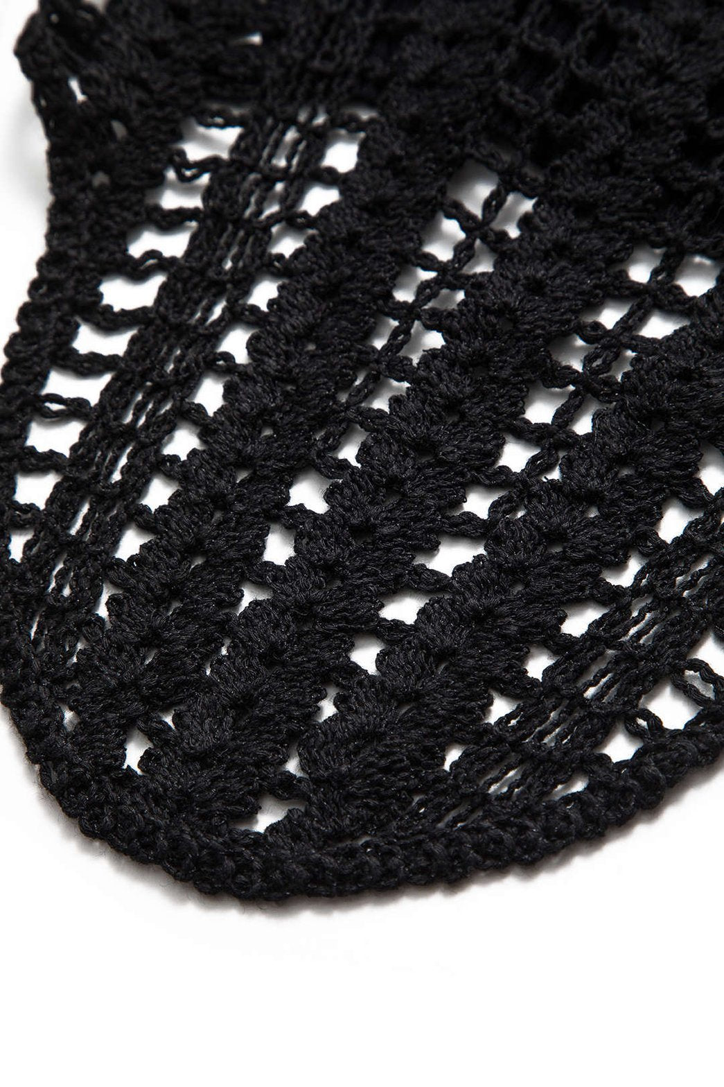 Top bustier noir détails ajourés chic