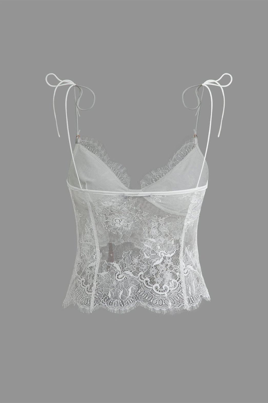 Top dentelle délicat jade