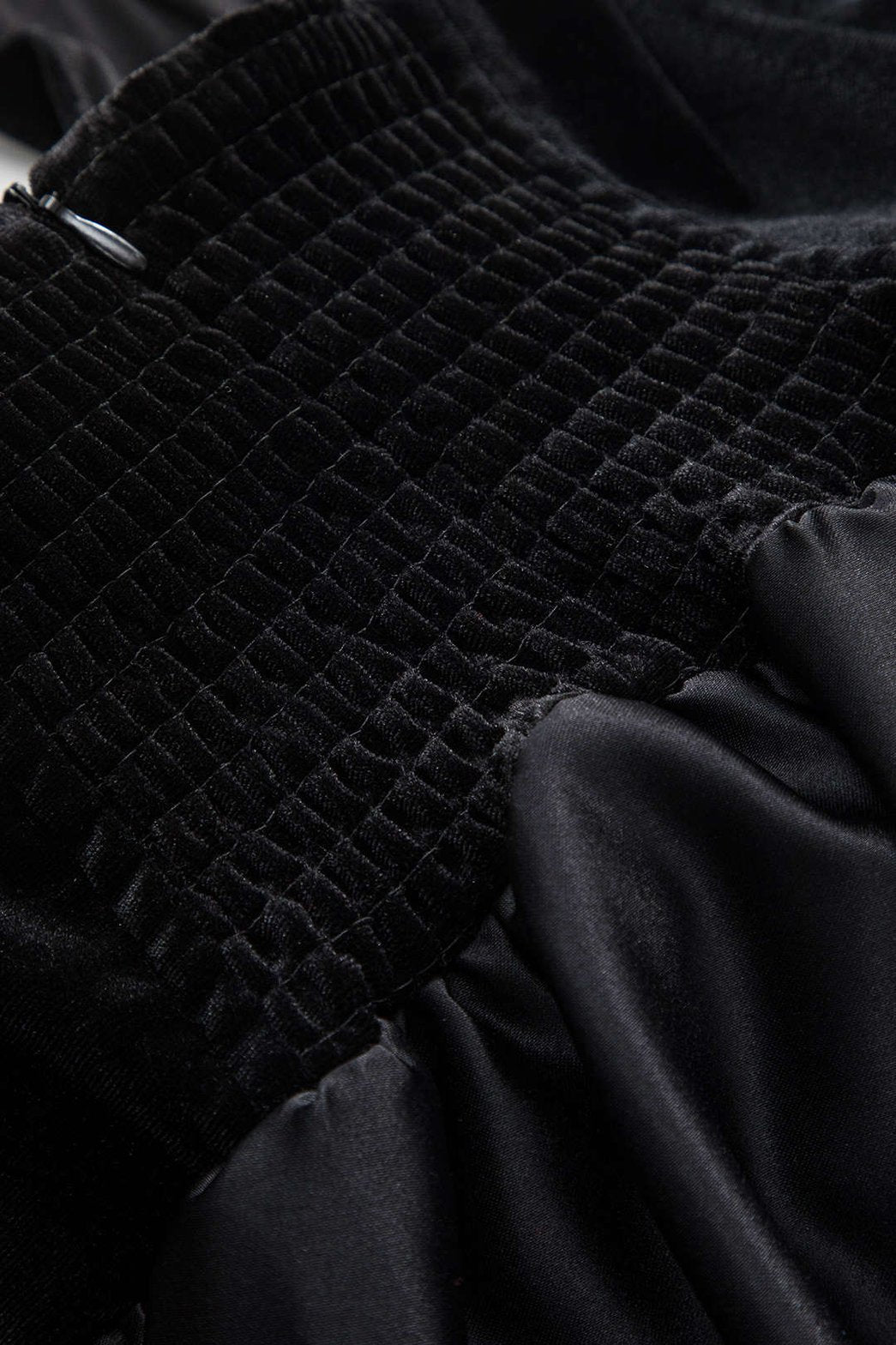 Top bustier velours détail tissu crystal