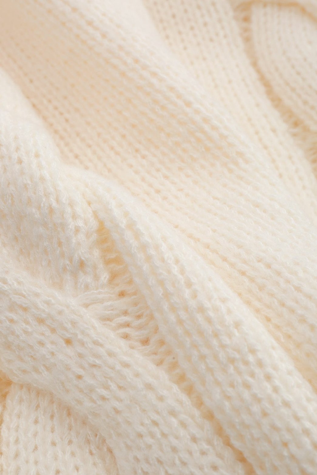 Top côtelé blanc col montant détail maille harmonie