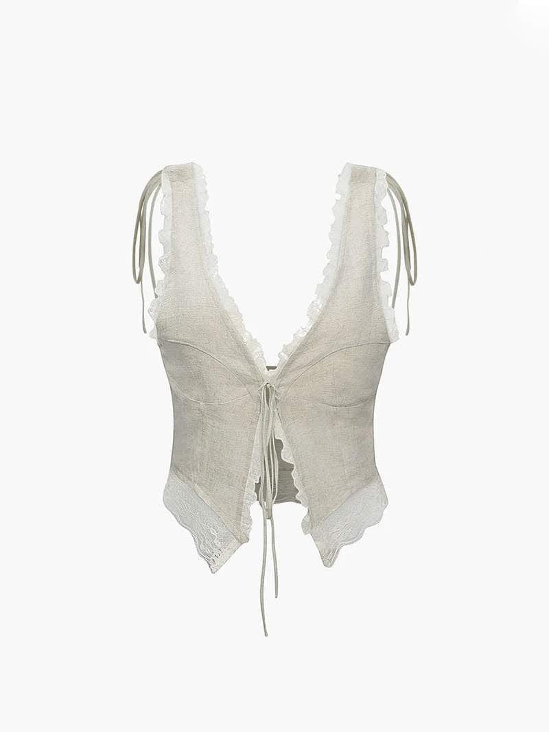 Top dentelle romantique grâce
