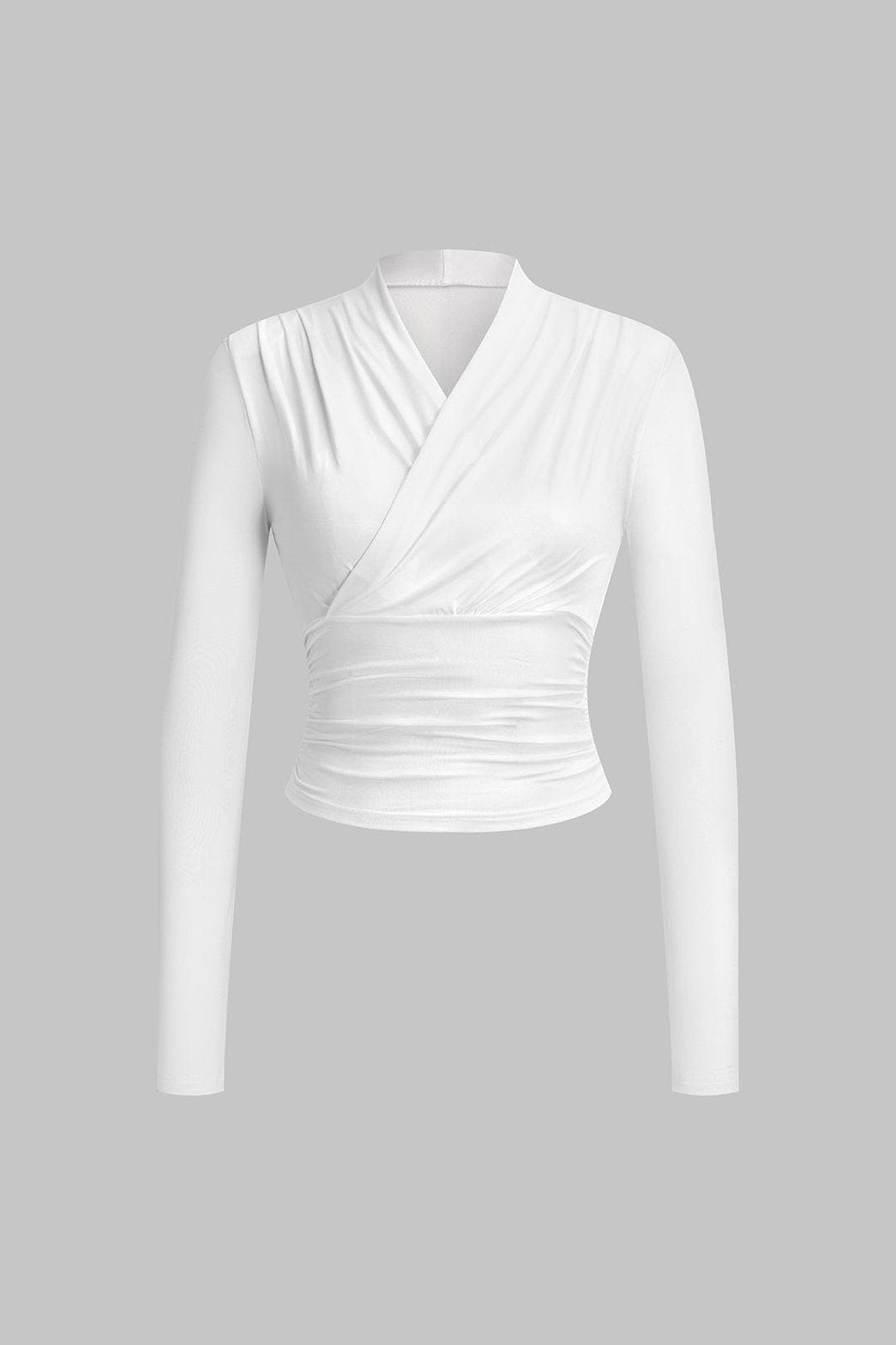 Top cache-cœur blanc élégant vue de face soleil