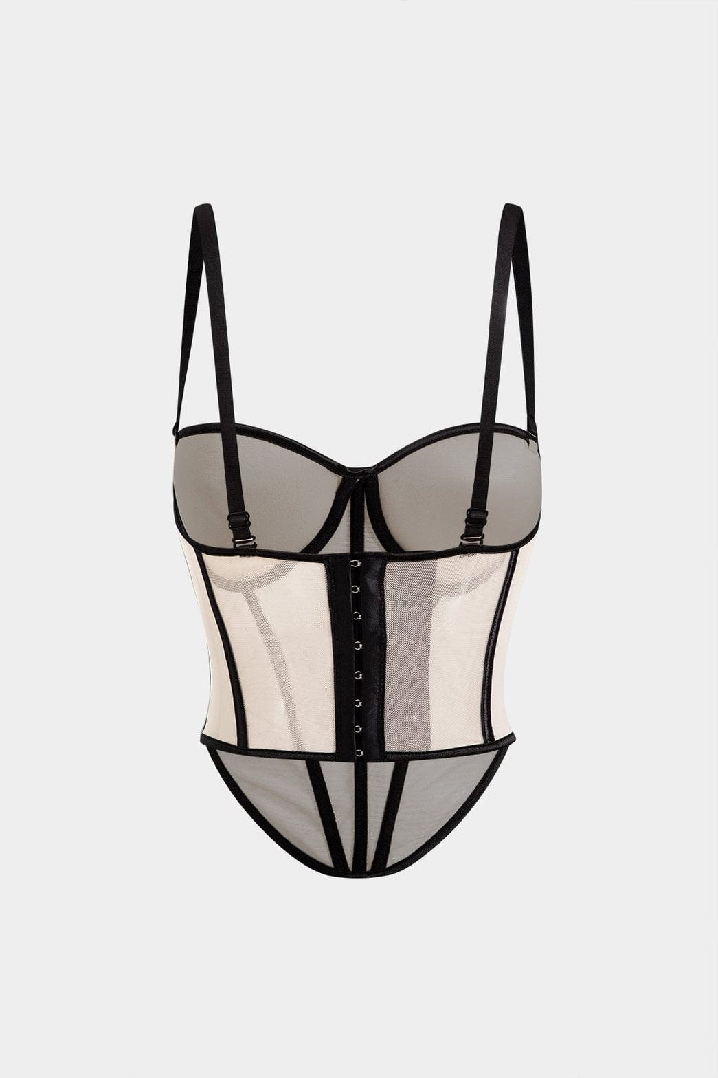 Top Corset en Maille Transparente