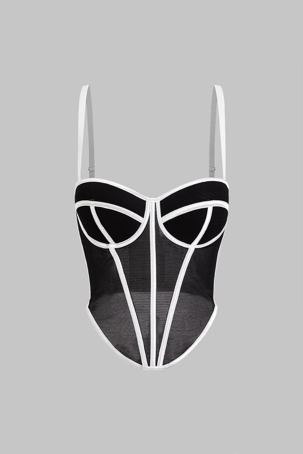 Débardeur corset maille transparente harmonie