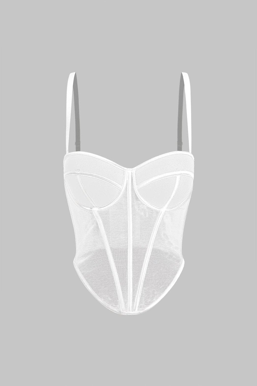 Top Corset en Maille Transparente