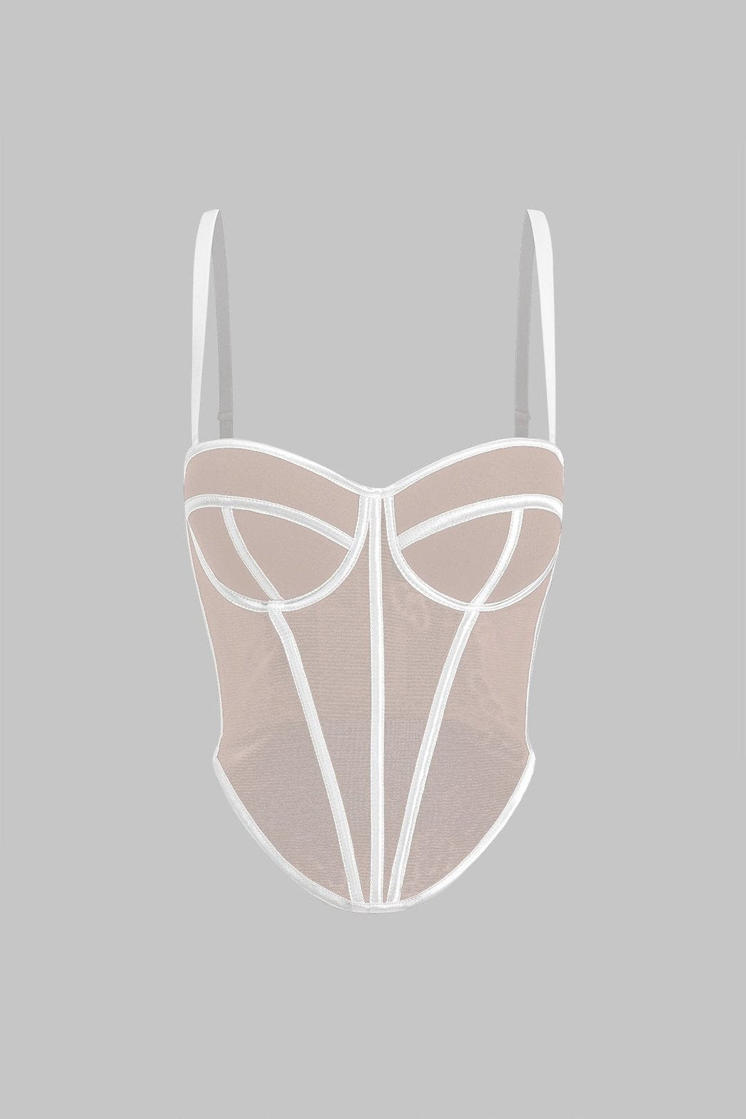 Top Corset en Maille Transparente
