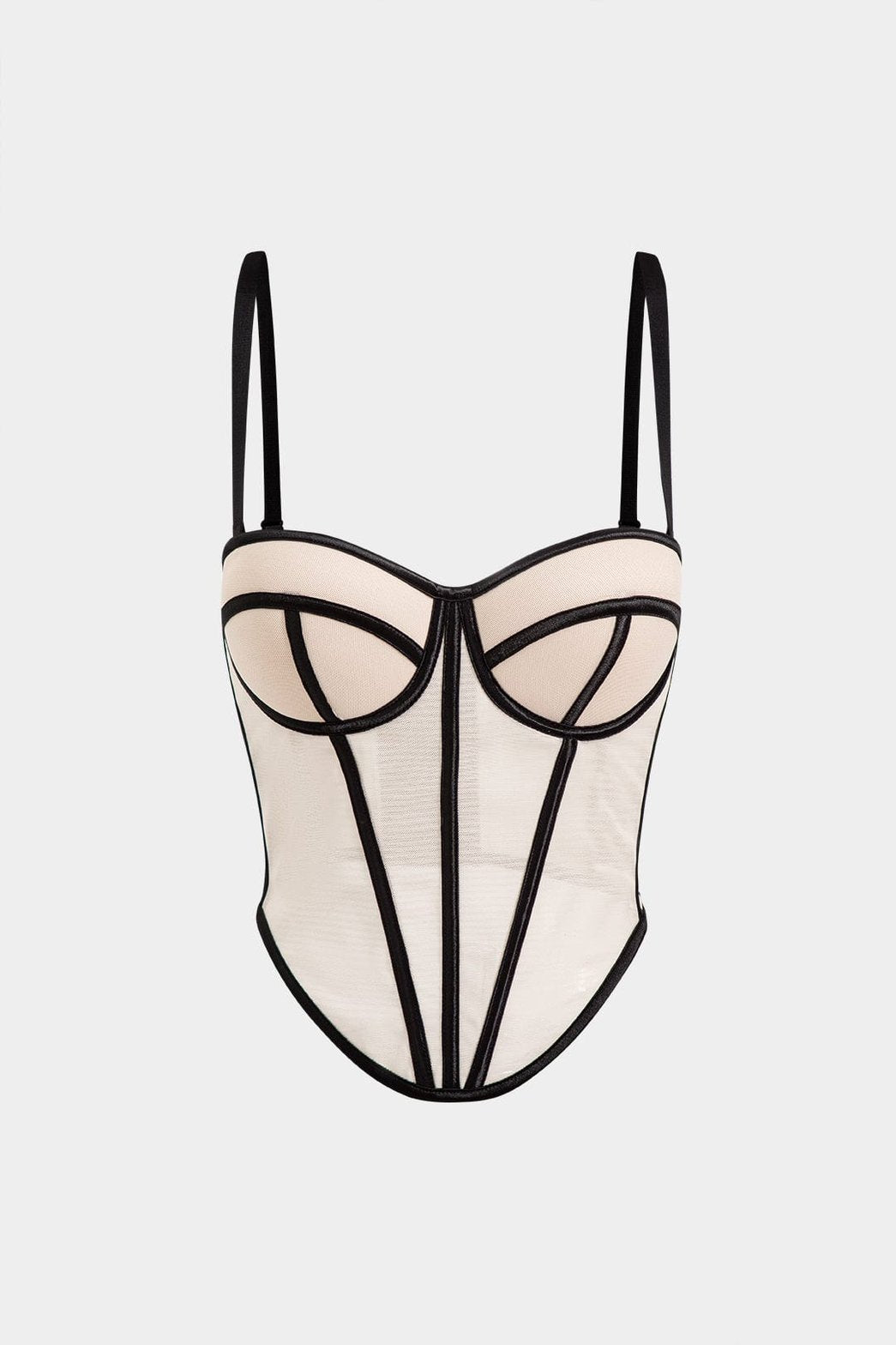 Top Corset en Maille Transparente