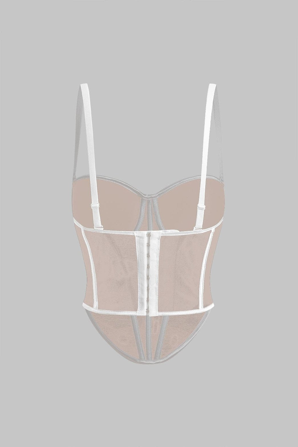 Top Corset en Maille Transparente