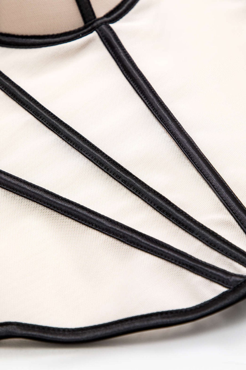 Top Corset en Maille Transparente