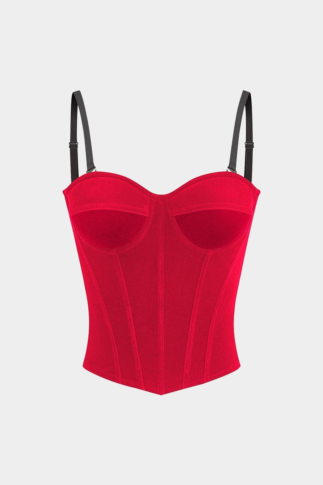 Top corset velours vert émeraude vue portée charme