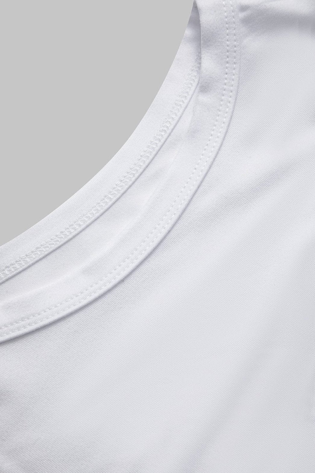 Top plissé blanc détail col rond passion