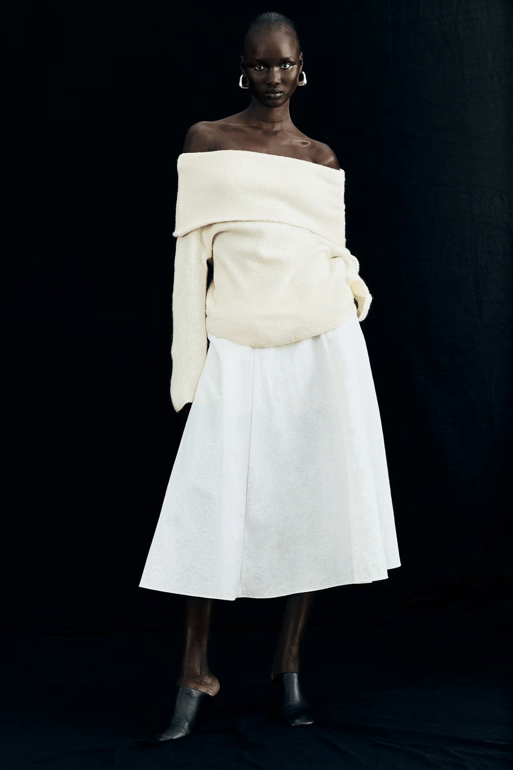 Top en Maille Épaules Dénudées Luxe