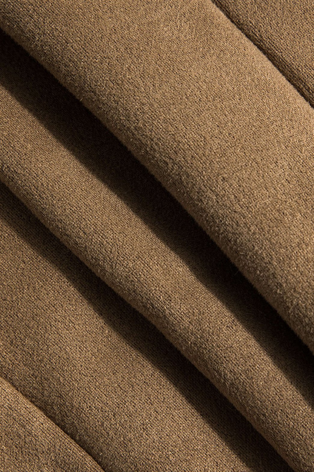 Top à franges suède camel détail lune