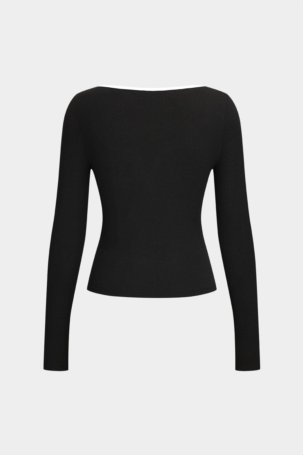 Top manches longues bicolore vue de dos velours