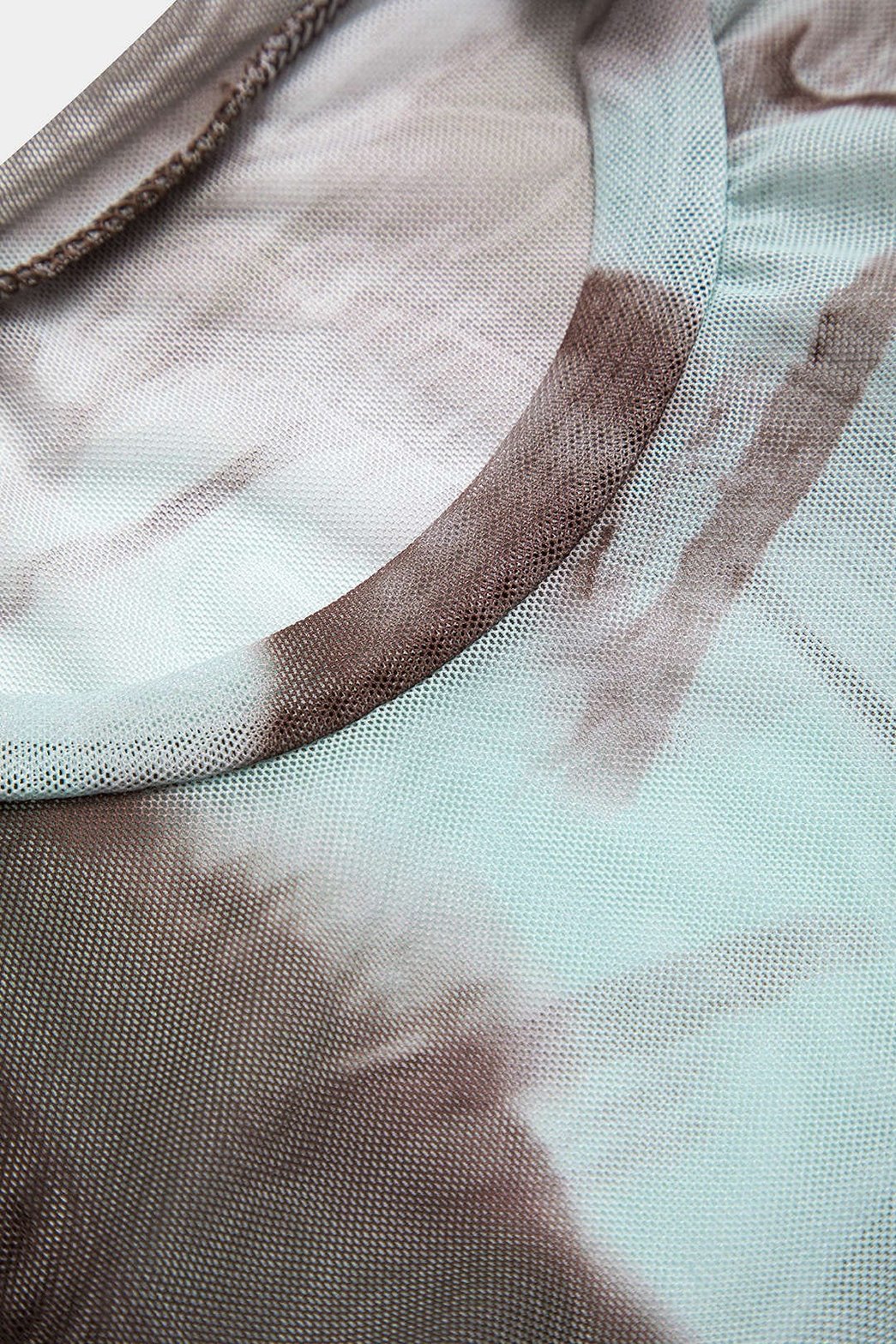 Top maille tie-dye torsadé vue de côté douceur