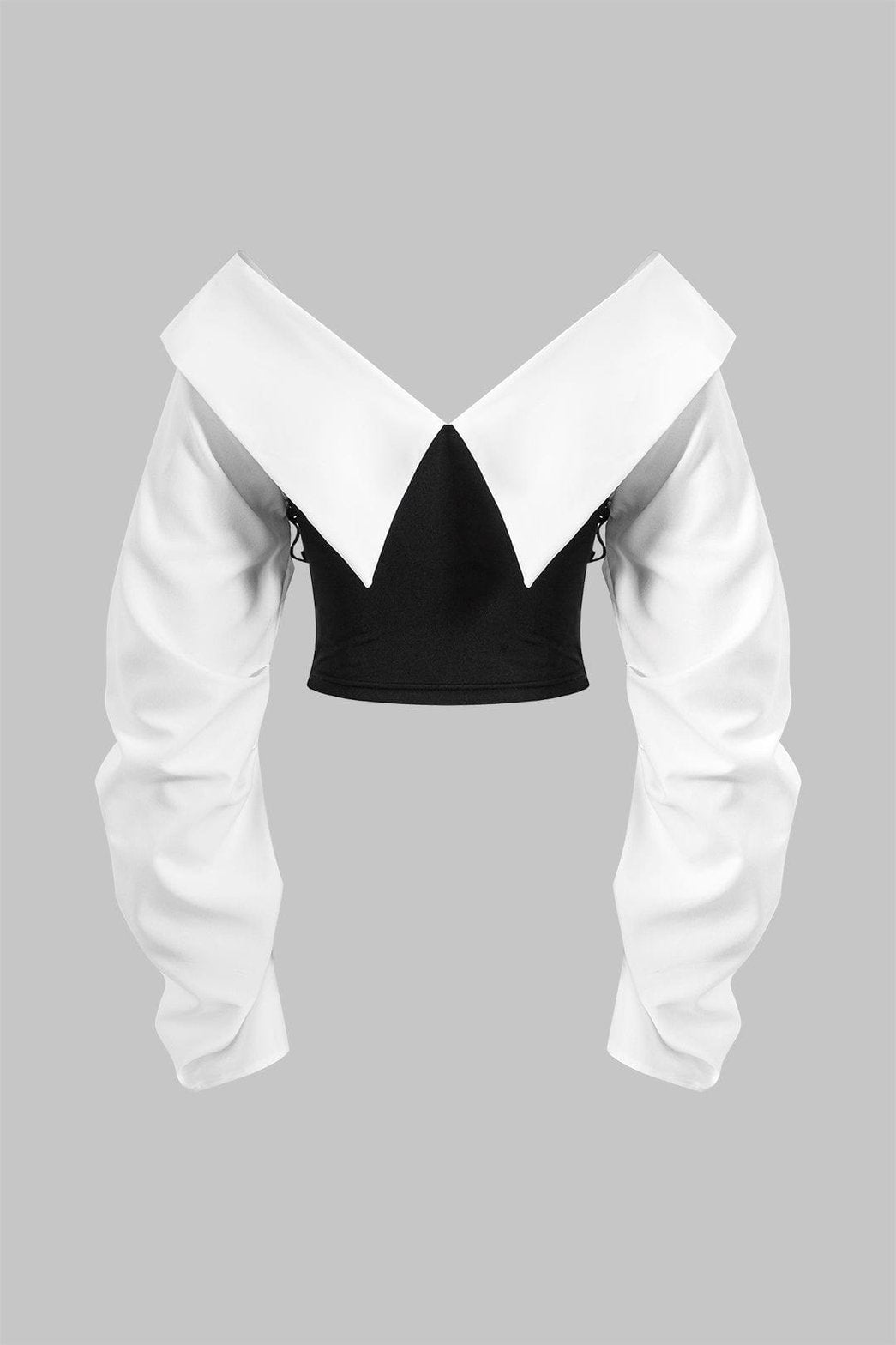 Top manches longues plissé porté vue de dos soleil