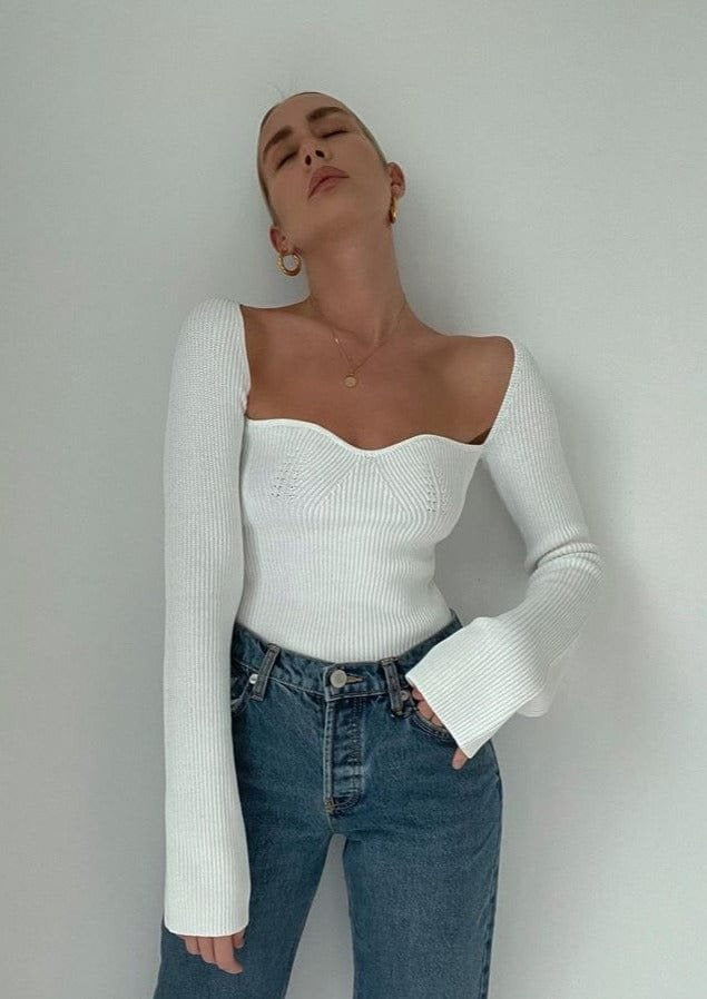 Collection tops blancs élégants pureté