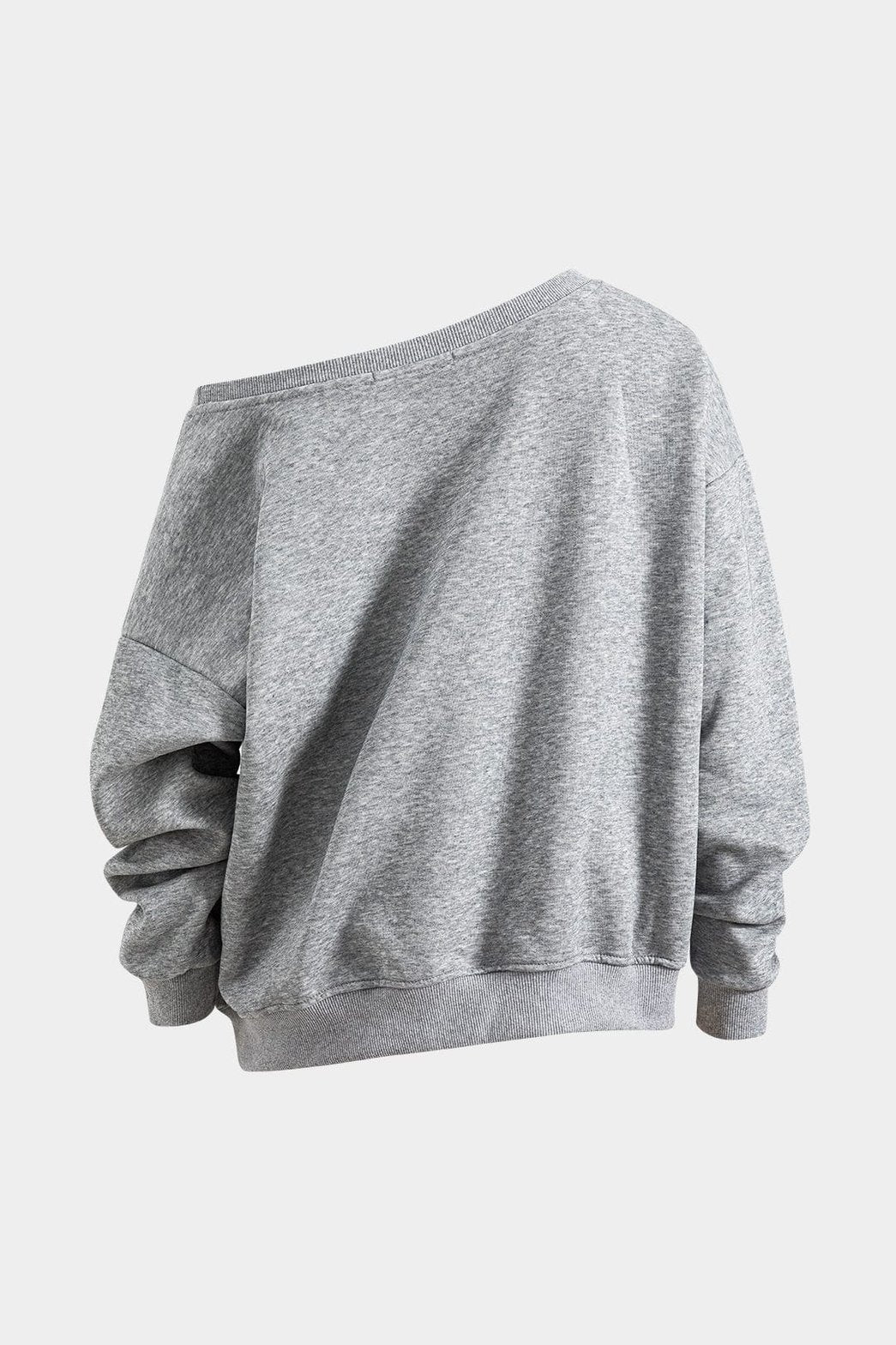 Top oversize gris à imprimé digital vue de dos lune