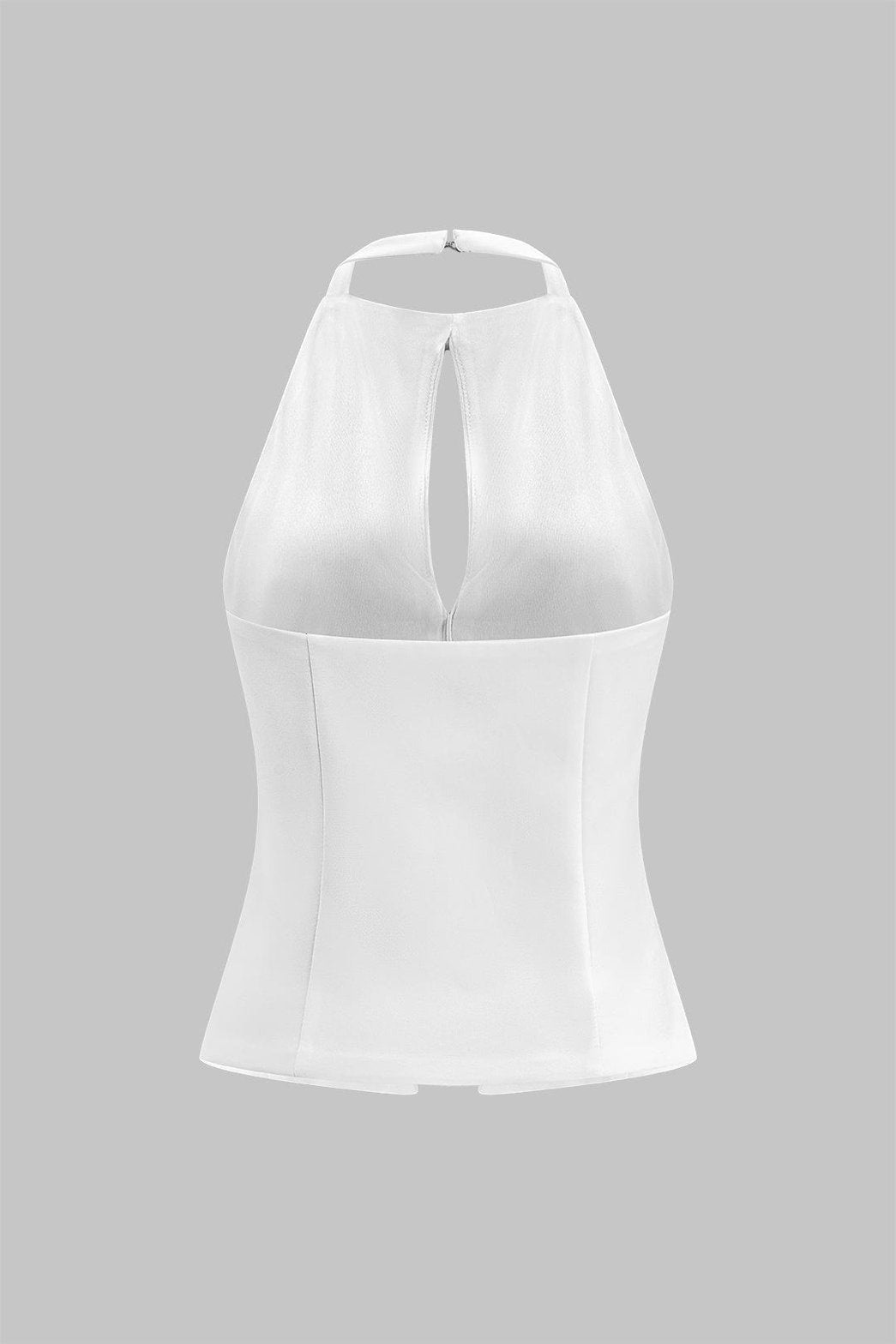 Top élégant blanc détail dos harmonie