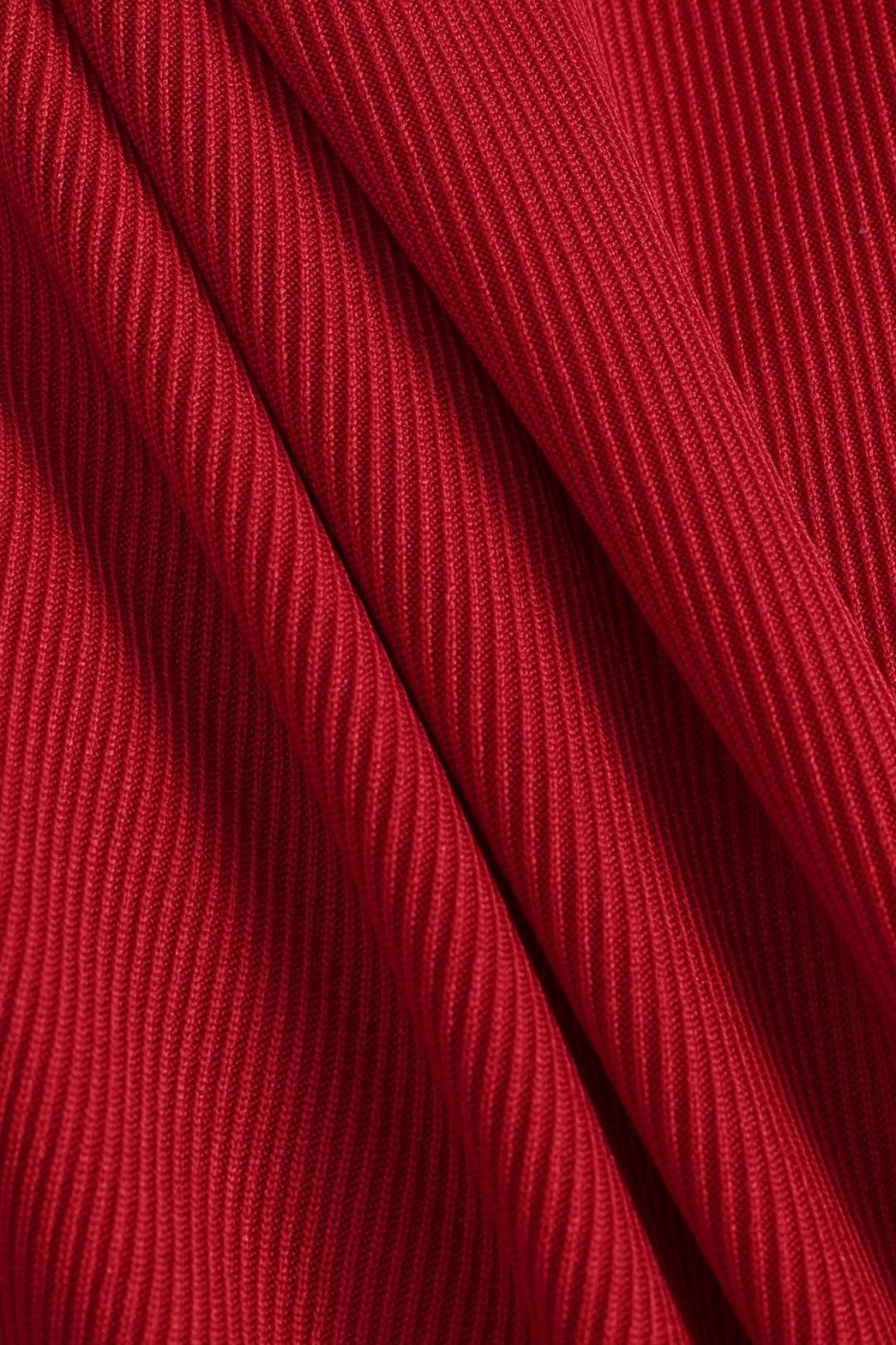 Top satin rouge détail froncé cristal