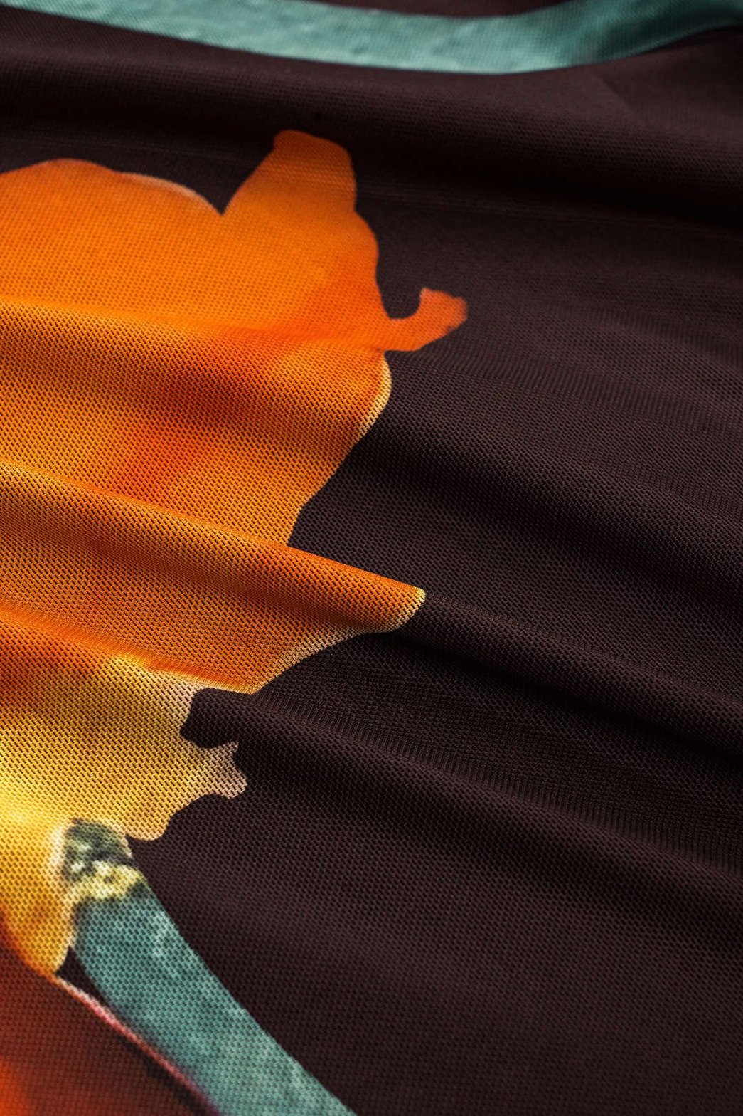 Top transparent fleuri vue de côté lune