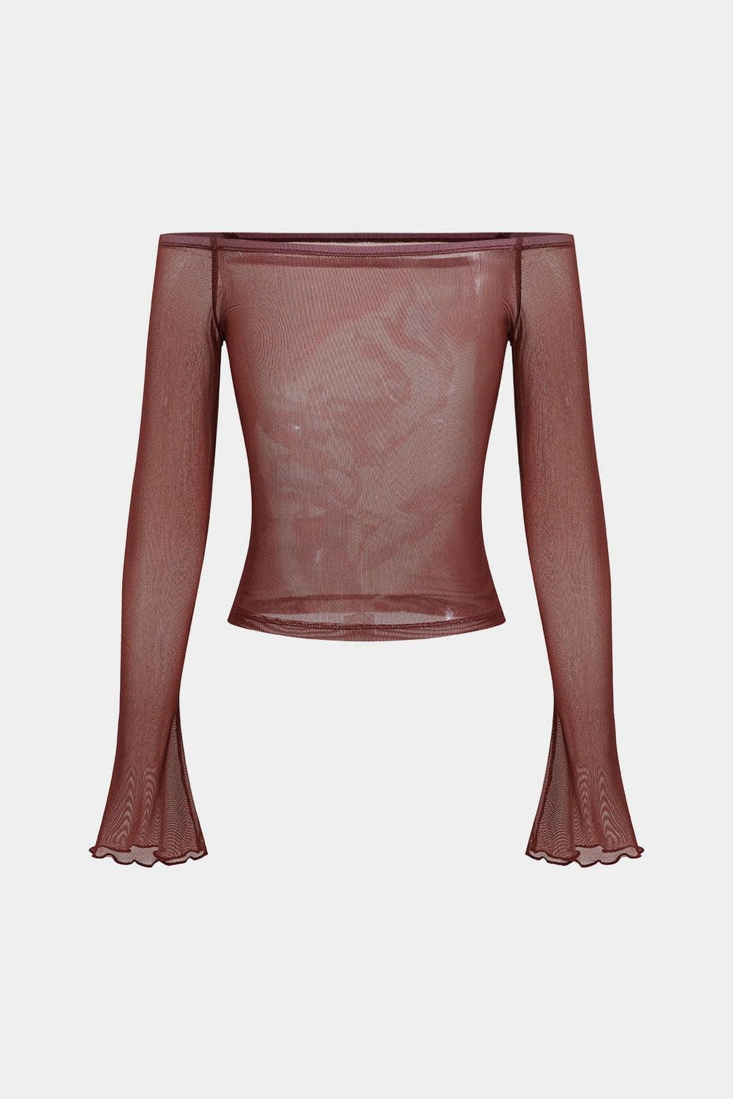 Top transparent motif floral vue de dos - Élégance