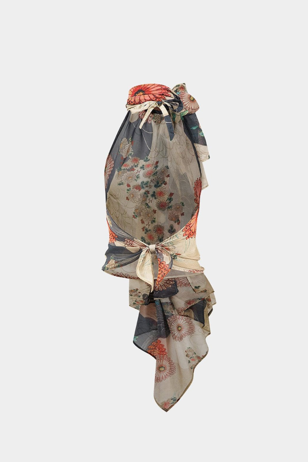 Top fleuri vintage porté - Douceur