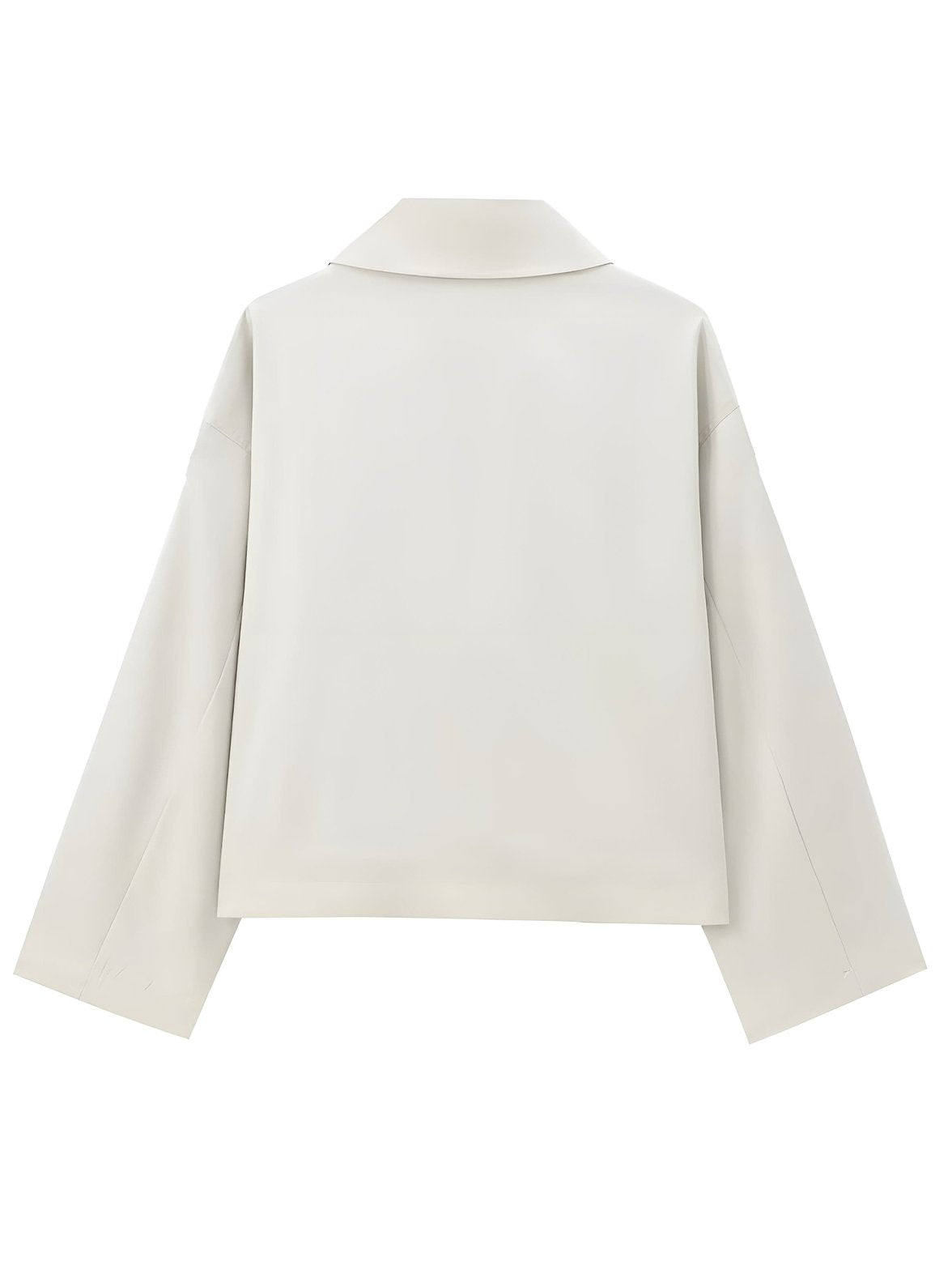 Trench-coat blanc détail boutonnage soleil