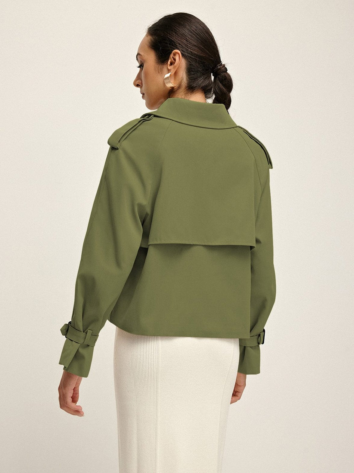 Trench-coat détail boutonnière crépuscule