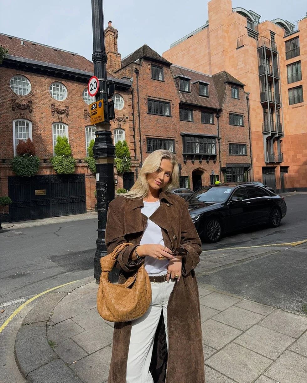 Trench velours sophistiqué ambre