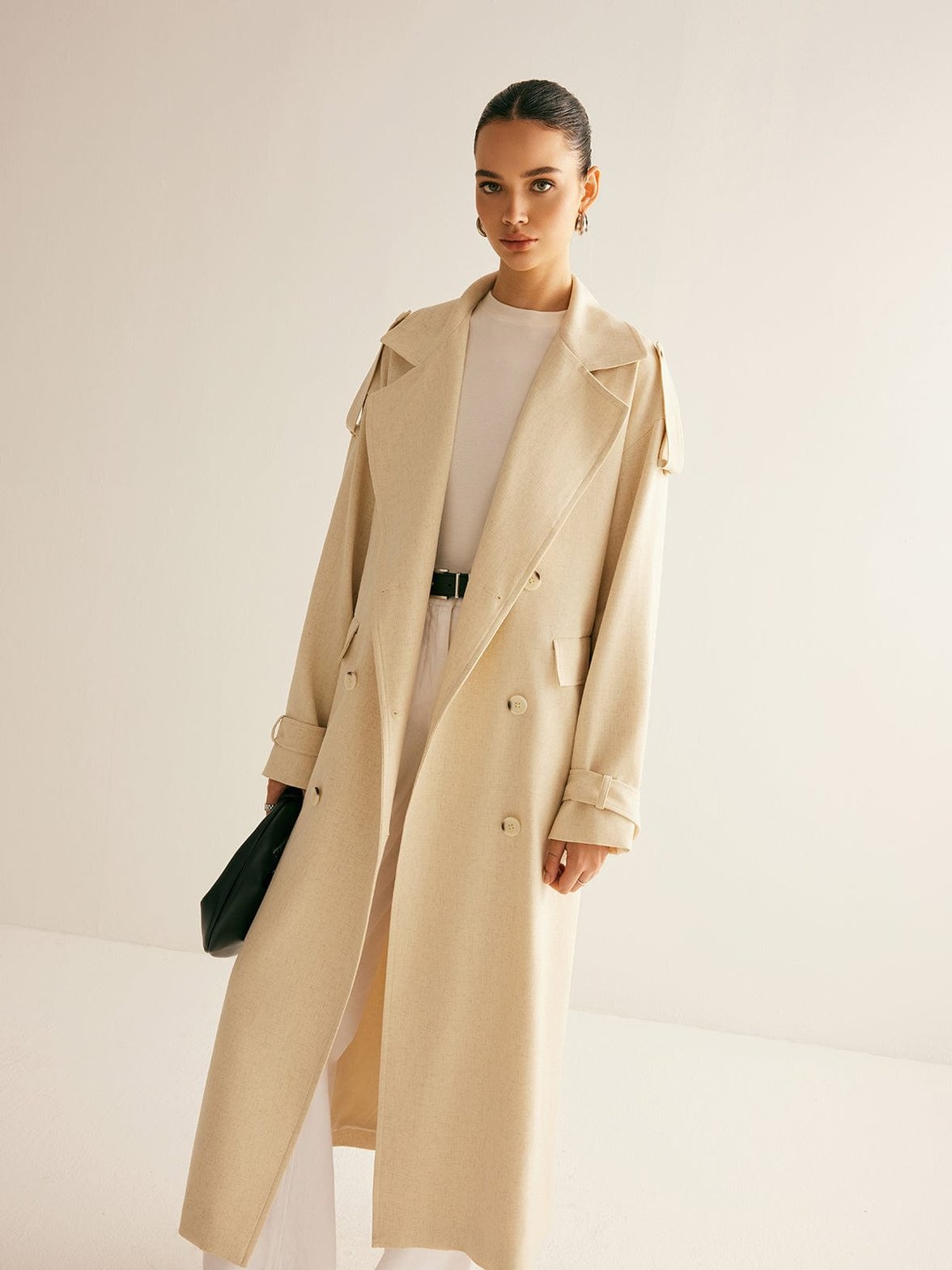 Trench beige vue de dos harmonie