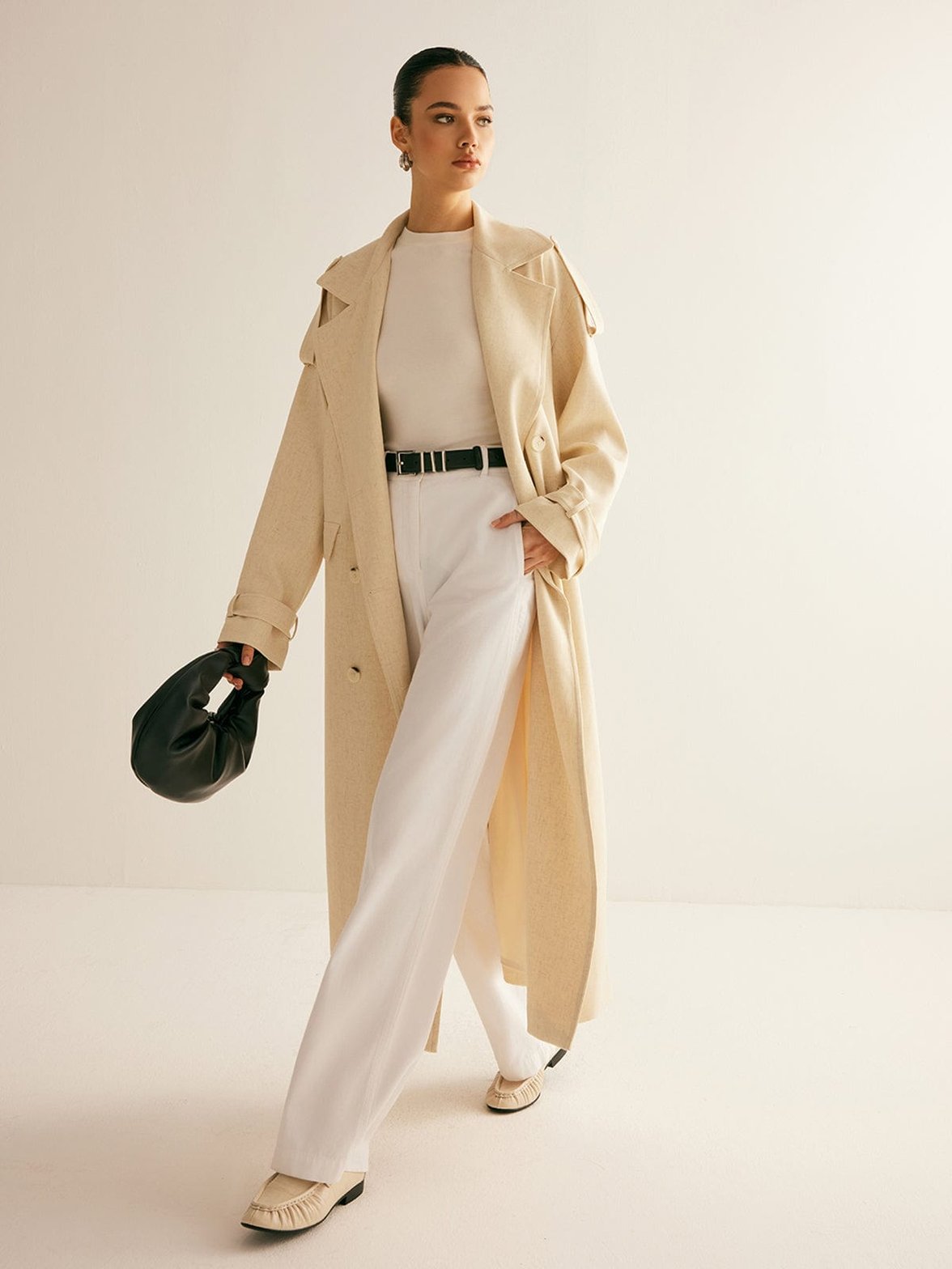 Trench beige détail des poches paisible