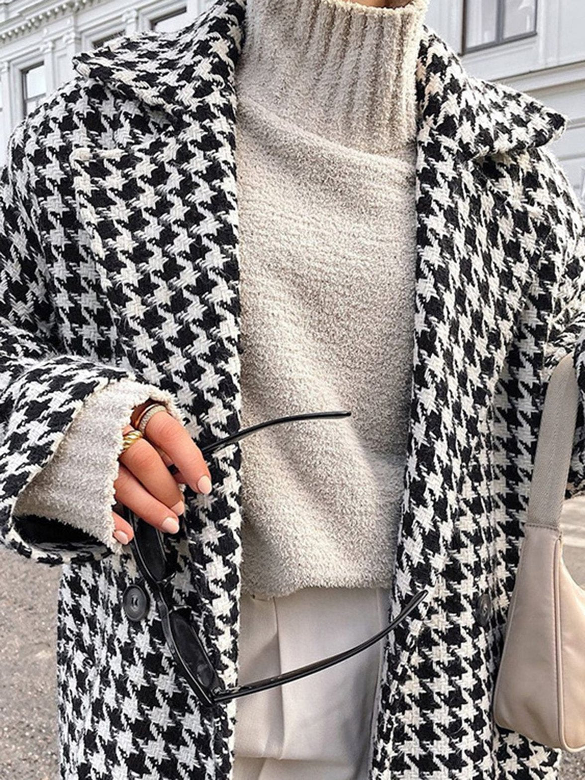Trench pied-de-poule vue ensemble charme