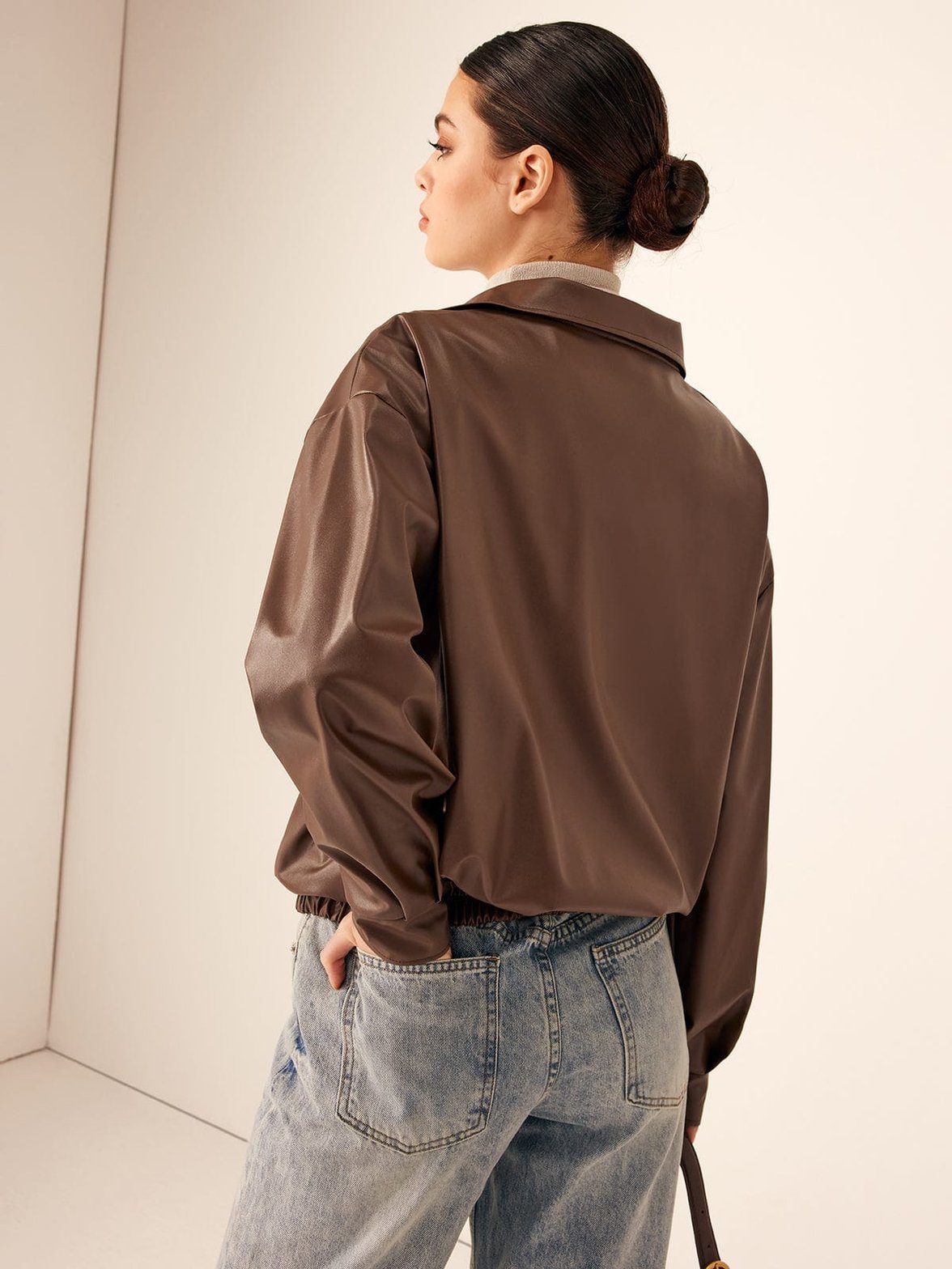 Veste motard style vintage détail mélodie