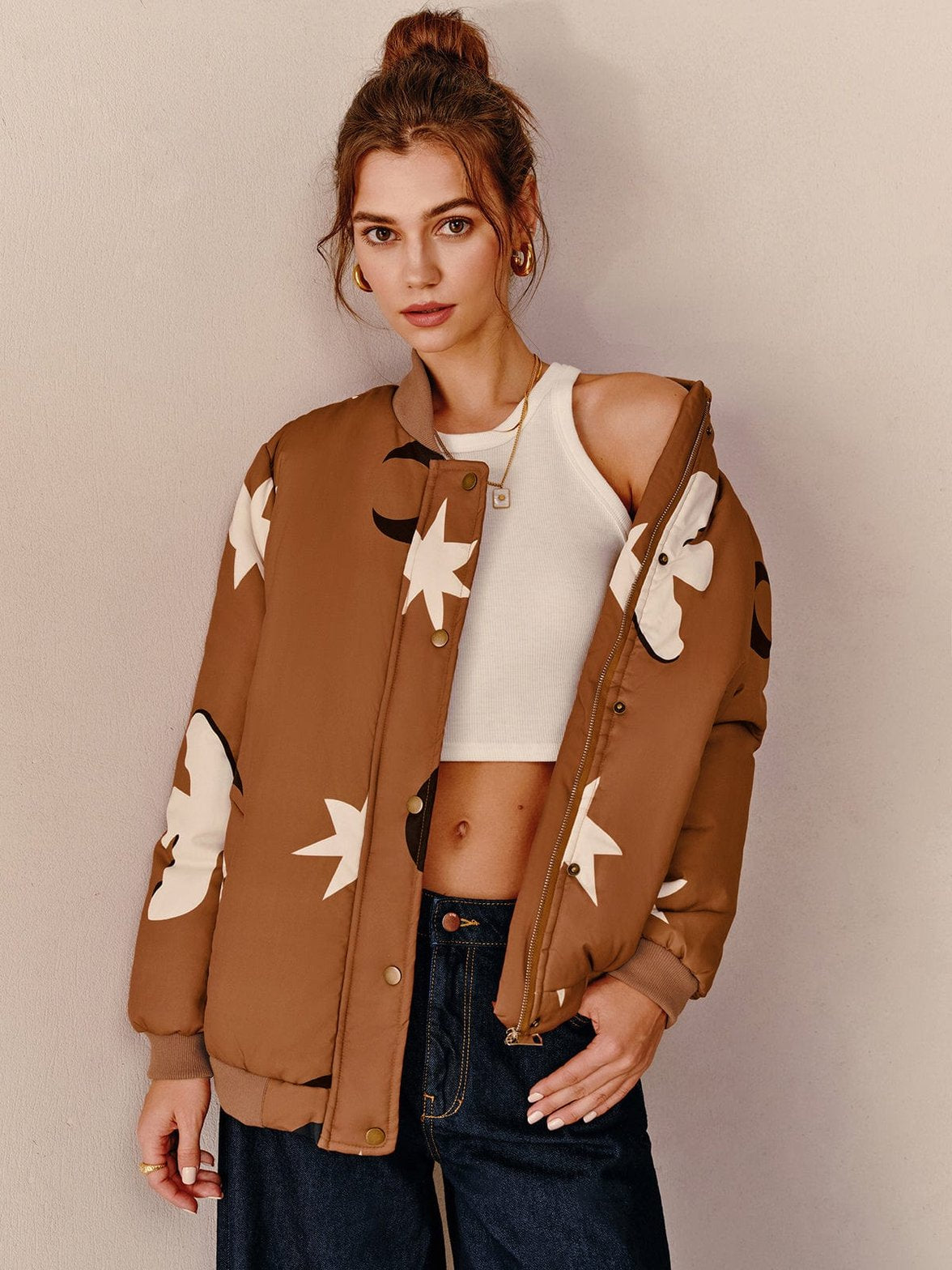 Veste bohème marron détails danse