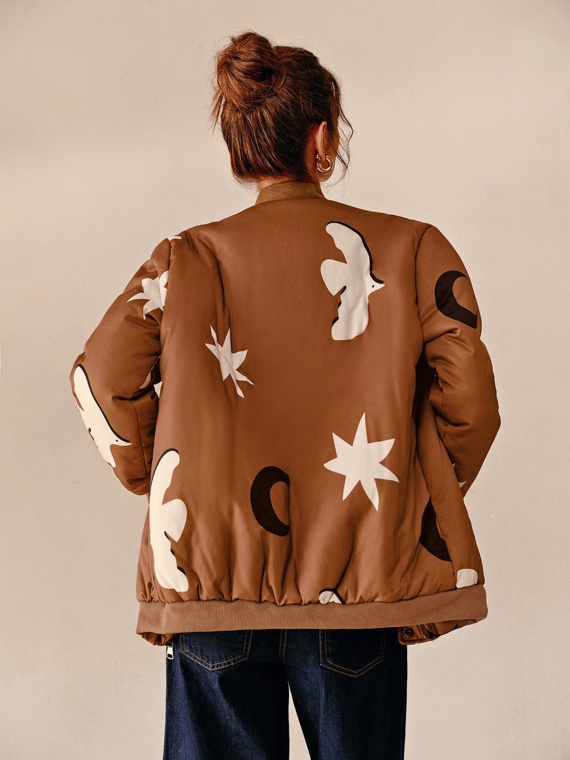 Veste bohème casual imprimée magie