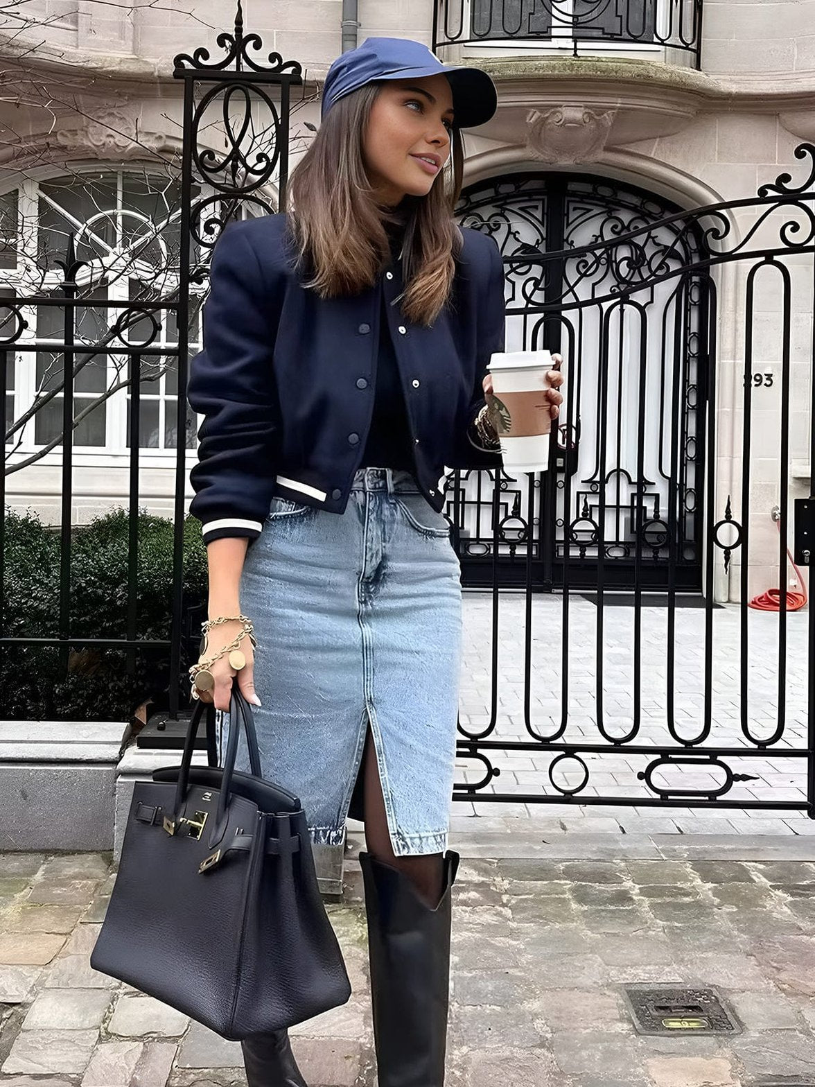 Veste bomber vue de dos wave