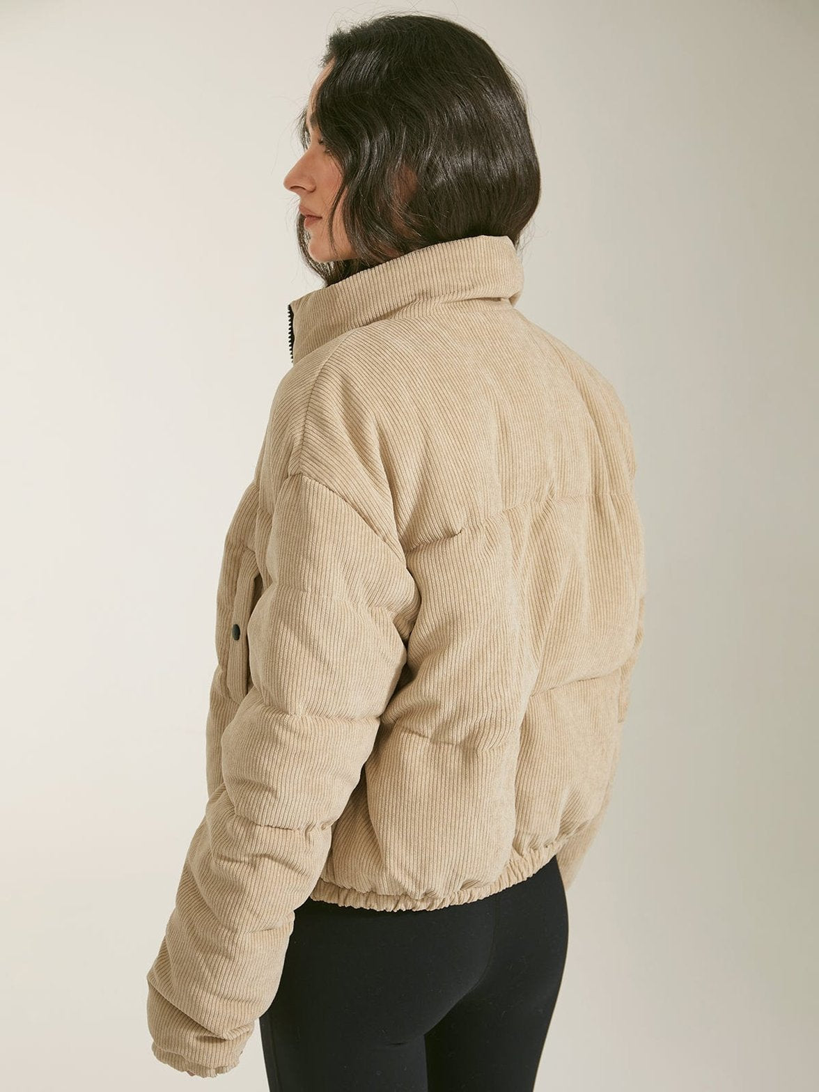 Veste matelassée beige moderne chic