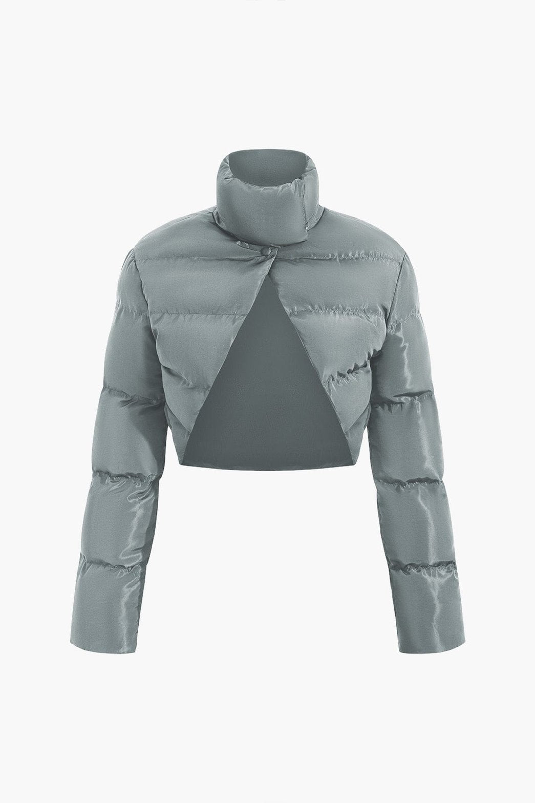 Veste matelassée noire détail col vent