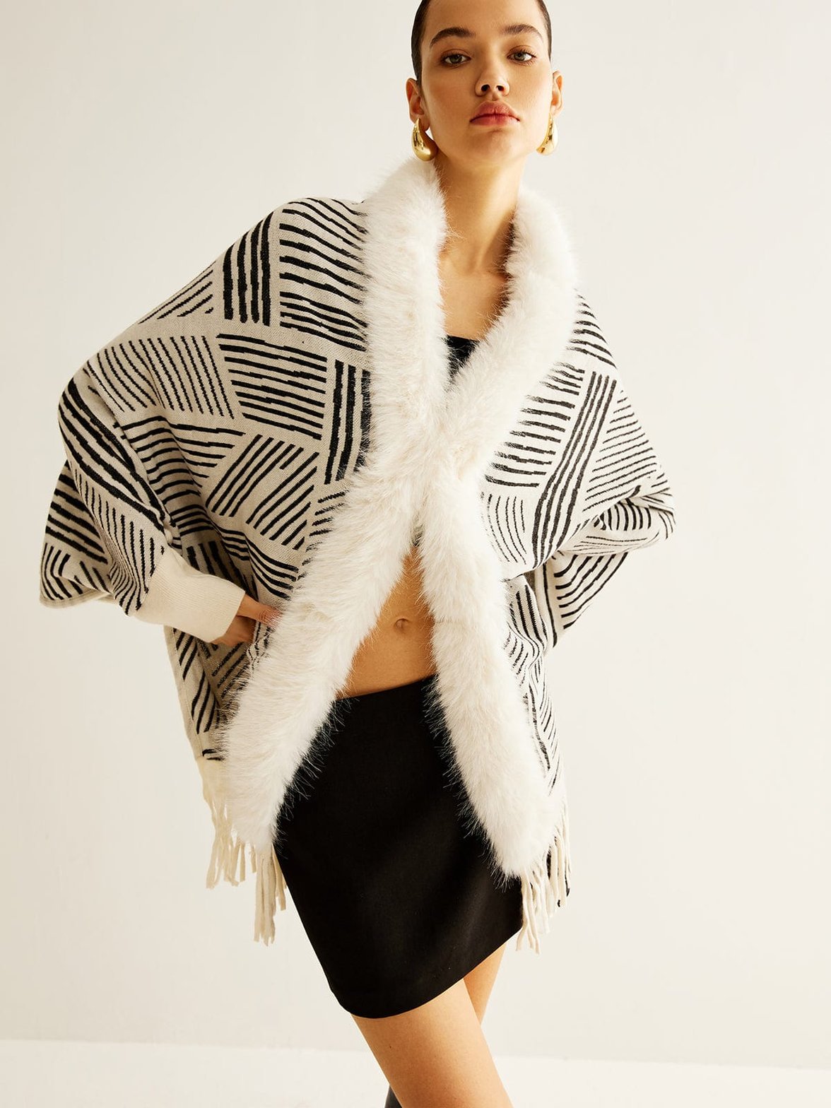 Veste châle détail finitions raffinée